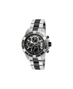 CrN^ Y ANZT[ rv Invicta Men's 22416 Pro Diver Quartz Multifunction Black Dial Watch Silver Vo[
