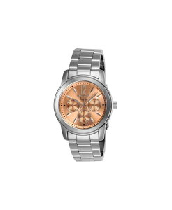 CrN^ fB[X ANZT[ rv Invicta Women's 0462 Angel Quartz Chronograph Rose Gold Dial Watch Silver Vo[