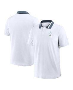 �t�@�i�e�B�N�X �����Y �g�b�v�X �|���V���c Fanatics Men's White Milano Cortina 2026 Winter Olympics Tipped Polo Shirt White Blue �z���C�g