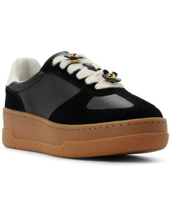 �A���h ���f�B�[�X �{�g���X �J�W���A���p���c �X�j�[�J�[ ���[�X ALDO Women's Deevale Fashion Athletic Lace-Up Jogger Sneakers Black Suede �u���b�N