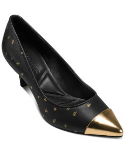 �J�[�� ���K�[�t�F���h ���f�B�[�X �V���[�Y �p���v�X KARL LAGERFELD PARIS Women's Riaz Mid Pumps Black/Gold �u���b�N