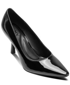 �_�i �L������ �j���[���[�N ���f�B�[�X �V���[�Y �p���v�X DKNY Women's Natrona Mid Slip On Pumps Black �u���b�N