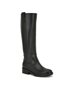 iCEFXg fB[X V[Y u[cECu[c g[ u[c q[ Nine West Women's Leigha Tall Wide Calf Block Heel Riding Boots Black ubN
