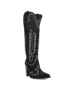 �f�B���S ���f�B�[�X �V���[�Y �u�[�c�E���C���u�[�c �X�G�[�h �u�[�c ���U�[ Dingo Women's Double Take Suede Leather Boot Black �u���b�N