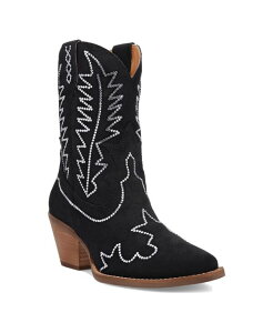 �f�B���S ���f�B�[�X �V���[�Y �u�[�c�E���C���u�[�c �X�G�[�h �u�[�c ���U�[ Dingo Women's Tiny Pony Suede Leather Bootie Black �u���b�N