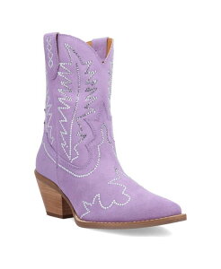 �f�B���S ���f�B�[�X �V���[�Y �u�[�c�E���C���u�[�c �X�G�[�h �u�[�c ���U�[ Dingo Women's Tiny Pony Suede Leather Bootie Lavender ���x���_�[