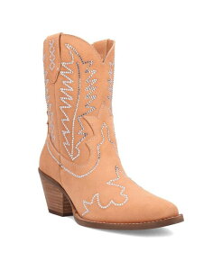 �f�B���S ���f�B�[�X �V���[�Y �u�[�c�E���C���u�[�c �X�G�[�h �u�[�c ���U�[ Dingo Women's Tiny Pony Suede Leather Bootie Peach �s�[�`