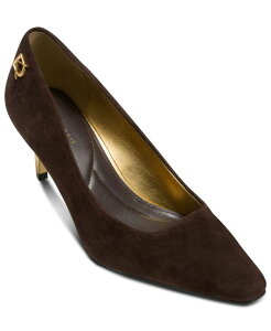 �_�i �L������ �j���[���[�N ���f�B�[�X �V���[�Y �p���v�X �q�[�� Donna Karan New York Women's Savita Mid Stiletto Heel Pumps Chocolate �`���R���[�g