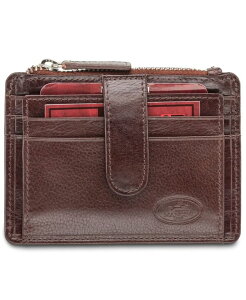 �}���V�[�j �����Y �A�N�Z�T���[ ���z Mancini Men's Equestrian2 Collection RFID Secure Card Case and Coin Pocket Brown �u���E��