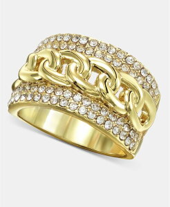 AC.Gk.V[ C^[iVi RZvg fB[X ANZT[ O I.N.C. International Concepts Pav & Chain Band Ring Gold/cryst S[h