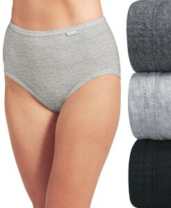 �W���b�L�[ ���f�B�[�X �A���_�[�E�F�A �p���c Jockey Elance Brief 3 Pack Underwear 1484 1486 Extended Sizes Grey Heather/Charcoal Grey Heather/Black �u���b�N