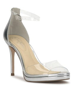�W�F�V�J�V���v�\�� ���f�B�[�X �V���[�Y �T���_�� Jessica Simpson Women's Daisile Vinyl Strap Stiletto Sandals Silver Metallic/Clear �V���o�[