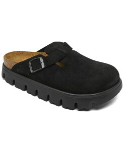 rPVgbN fB[X V[Y Xj[J[ vbgtH[ XG[h U[ Birkenstock Women's Boston Chunky Suede Leather Platform Clog from Finish Line Black ubN