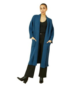���~�L�� ���f�B�[�X �A�E�^�[ �j�b�g�E�Z�[�^�[ �J�[�f�B�K�� �j�b�g �}�L�V Yumi Women's Knitted Maxi Cardigan With Pockets Teal �e�B�[��