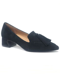 �W�F���g���\�E���Y ���f�B�[�X �V���[�Y �p���v�X Gentle Souls Women's Glova Tassle Pointy Toe Pumps Black Suede �u���b�N