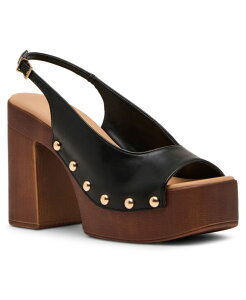 �}�b�f���K�[�� ���f�B�[�X �V���[�Y �p���v�X �v���b�g�t�H�[�� Madden Girl Women's Xanadu Wooden Platform Slingback Pumps Black Smooth �u���b�N