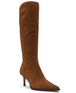 XeB[u }f fB[X V[Y pvX u[c Steve Madden Women's Lingo Knee-High Pointed-Toe Stiletto Dress Boots Chestnut Suede