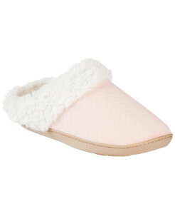 AC\gi[ fB[X V[Y T_ LeBO Isotoner Signature Women's Quilted Chevron Velour Slippers Evening Sand Th