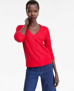 �A�C.�G�k.�V�[ �C���^�[�i�V���i�� �R���Z�v�g ���f�B�[�X �A�E�^�[ �j�b�g�E�Z�[�^�[ �Z�[�^�[ I.N.C. International Concepts Women's Rhinestone Embellished Sweater Red Combo ���b�h