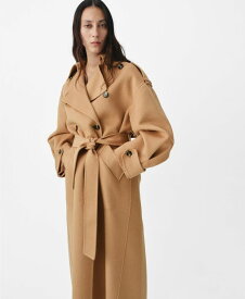 マンゴ レディース アウター ジャケット・ブルゾン ウール コート MANGO Women's Double-Breasted Wool Coat Medium Brown ブラウン