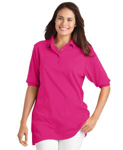 �E�[�}�� �E�B�Y�C�� ���f�B�[�X �g�b�v�X �V���c �|���V���c Woman Within Women's Within Elbow-Sleeve Polo Tunic Raspberry sorbet