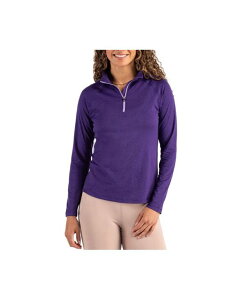 Jb^[AhobN fB[X AE^[ WPbgEu] n[tWbv Cutter & Buck Women's Coastline Epic Comfort Recycled Quarter Zip College purple p[v