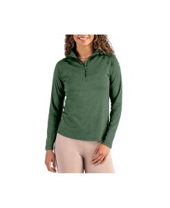 Jb^[AhobN fB[X AE^[ WPbgEu] n[tWbv Cutter & Buck Women's Coastline Epic Comfort Recycled Quarter Zip Hunter