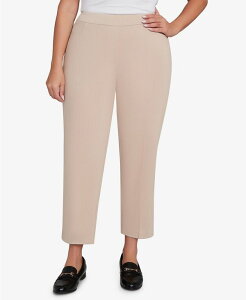 �A���t���b�h �_�i�[ ���f�B�[�X �{�g���X �J�W���A���p���c �v���X�T�C�Y �p���c Alfred Dunner Plus Size Saratoga Springs Side Seam Pocket Average Length Twill Pants Tan Heather �w�U�[