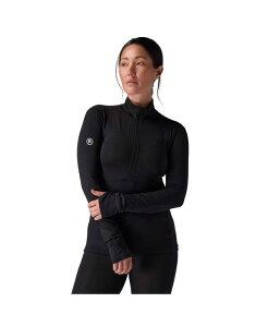 �o�b�N�J���g���[ ���f�B�[�X �g�b�v�X �V���c Backcountry Women's Pines Microgrid Ultra-Lt Baselayer 1/4-Zip Top Lightweight Long Underwear Tops Black �u���b�N