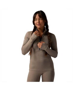 �o�b�N�J���g���[ ���f�B�[�X �g�b�v�X �V���c Backcountry Women's Pines Microgrid Ultra-Lt Baselayer 1/4-Zip Top Lightweight Long Underwear Tops Fallen rock