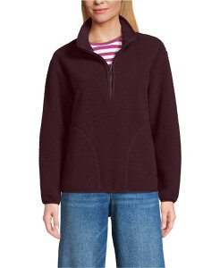 �����Y�G���h ���f�B�[�X �A�E�^�[ �p�[�J�[�E�X�E�F�b�g �n�[�t�W�b�v �t���[�X Lands' End Women's Half Zip Cozy High Pile Fleece Pullover Lush burgundy �o�[�K���f�B