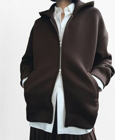 マンゴ レディース アウター ジャケット・ブルゾン フーデッドジャケット ジャケット MANGO Women's Oversized Hooded Jacket Brown ブラウン