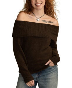 yz bL[uh fB[X jbgEZ[^[ AE^[ Women's Cloud Off The Shoulder Pull On Sweater Bitter Chocolate Heather