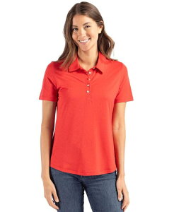 Jb^[AhobN fB[X gbvX Vc |Vc Cutter & Buck Women's Coastline Epic Comfort Recycled Polo Red bh