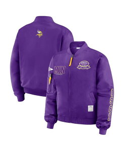 EFA oC G Ah[Y fB[X AE^[ WPbgEu] WPbg WEAR by Erin Andrews Women's Purple Minnesota Vikings Patch Full-Zip Bomber Jacket Purple p[v