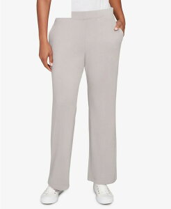 ���r�[�A�[���f�B�[ ���f�B�[�X �{�g���X �J�W���A���p���c ���u�j�b�g �v�` �p���c �j�b�g Ruby Rd. Petite Mid Rise Luxe Rib Knit Leisure Pants Gray Heather �O���[