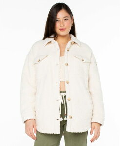 LV[ fB[X AE^[ p[J[EXEFbg WPbg Roxy Women's Overlander Solid Button-Up Jacket Parchment