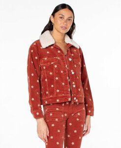 LV[ fB[X AE^[ p[J[EXEFbg R[fC WPbg Roxy Women's Big Smoke Corduroy Jacket Cinnabar Sol Searcher Ditsy X[N