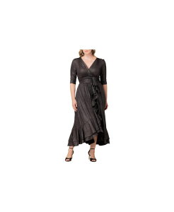 �L���i ���f�B�[�X �g�b�v�X �����s�[�X �v���X�T�C�Y �t���� Kiyonna Plus Size Glimmer Ruffle Evening Gown Silver starlight �V���o�[