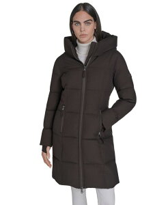 �J���o���N���C�� ���f�B�[�X �A�E�^�[ �W���P�b�g�E�u���]�� �R�[�g Calvin Klein Women's Stand Collar Hooded Puffer Coat Mulch