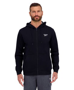 ���[�{�b�N �����Y �A�E�^�[ �p�[�J�[�E�X�E�F�b�g �t���[�X �p�[�J�[ Reebok Men's Regular Fleece Full- Zip Hoodie Black �u���b�N