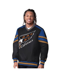 �X�^�[�^�[ �����Y �A�E�^�[ �W���P�b�g�E�u���]�� V�l�b�N �L���b�v �W���P�b�g Starter Men's Black Washington Capitals Reliever V-Neck Pullover Jacket Black �u���b�N