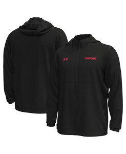 A_[A[}[ Y AE^[ WPbgEu] p[J[ WPbg Under Armour Men's Black Maryland Terrapins Rival Stretch Woven Full-Zip Hoodie Jacket Black ubN