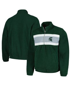 �J�[�� �o���N�X �����Y �g�b�v�X �V���c G-III Sports by Carl Banks Men's Green Michigan State Spartans Pinch Runner Half-Zip Top Green �O���[��