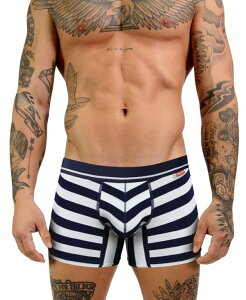 ���X�}�� �����Y �A���_�[�E�F�A �{�N�T�[�p���c Mosmann Australia Mens Bamboo Trunks - Cobalt Navy/White Stripe �z���C�g