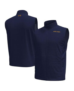 A_[A[}[ Y gbvX xXg Z[^[ Under Armour Men's Navy Notre Dame Fighting Irish Drive Pro Storm Full-Zip Sweater Vest Navy lCr[