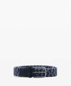 }S Y ANZT[ xg MANGO Men's Braided Elasticolored Belt Gray O[