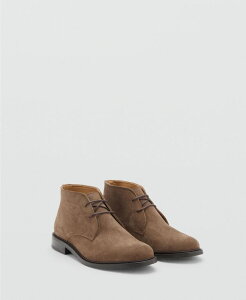 �}���S �����Y �V���[�Y �u�[�c�E���C���u�[�c �X�G�[�h �A���N�� ���U�[ MANGO Men'suede Leather Ankle Boots Medium Brown �u���E��
