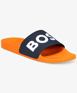 q[S{X Y V[Y Xb|E[t@[ T_ Hugo Boss Men's Aryeh Slip-On Slide Sandals Navy/orange lCr[