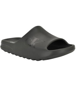 �J���o���N���C�� �����Y �V���[�Y �X���b�|���E���[�t�@�[ Calvin Klein Men's Olin Casual Slip-On Flat Slide Dark gray �O���[